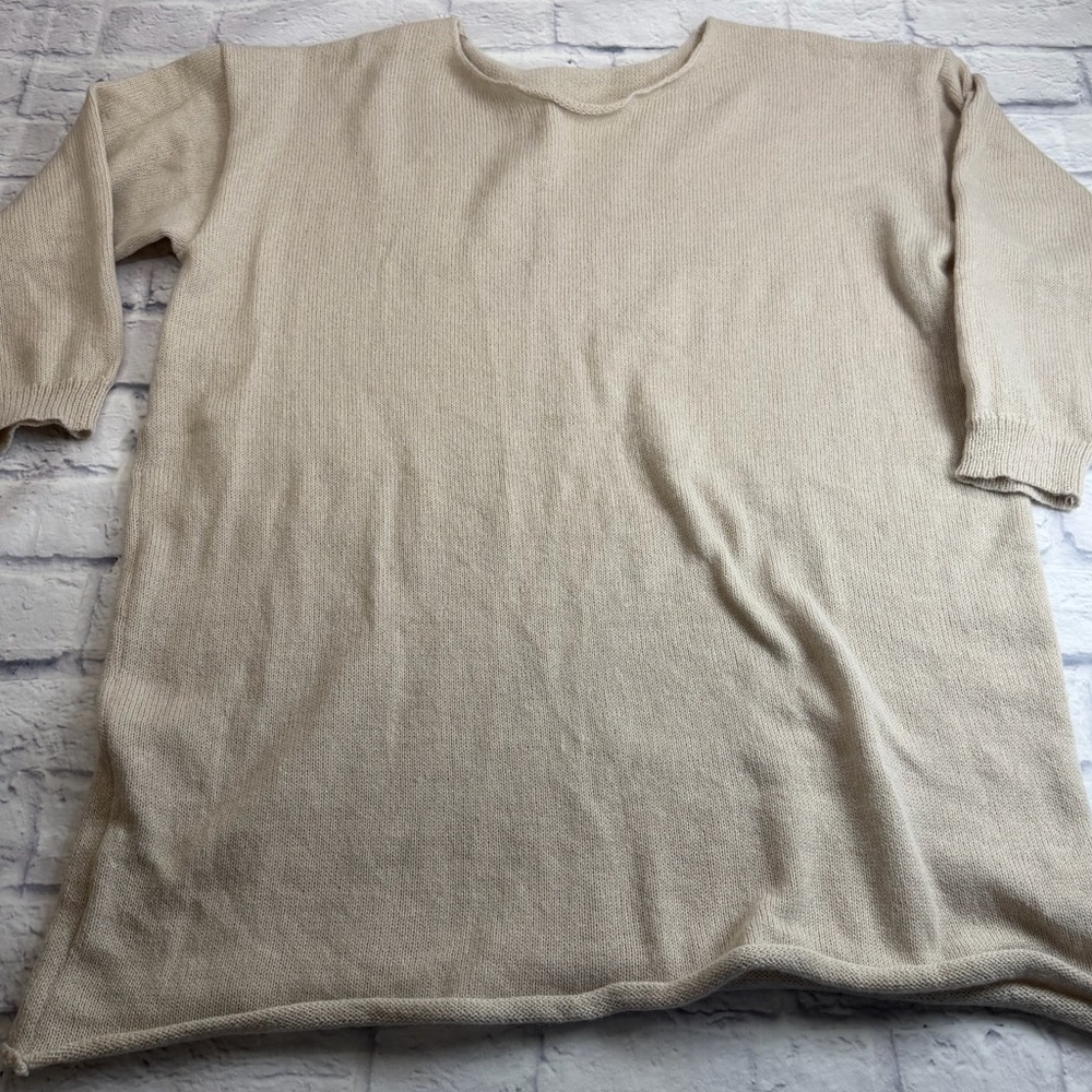 Beige Knit Tunic Sweater. Size 2X.